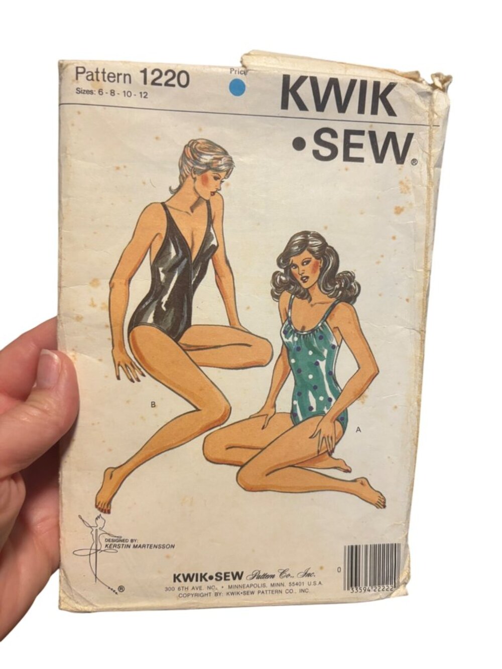 Kwik Sew Misses Swimsuit Sewing Pattern 1220 Size 6-12 Two Way Stretch Swimwear